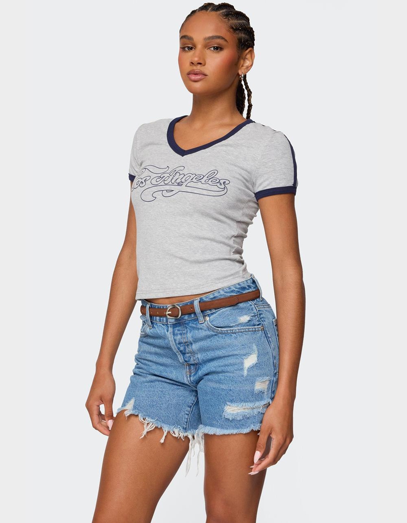 EDIKTED Los Angeles Contrast Tee image number 2