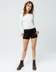 RSQ Malibu Cuff Washed Black Womens Denim Shorts image number 5