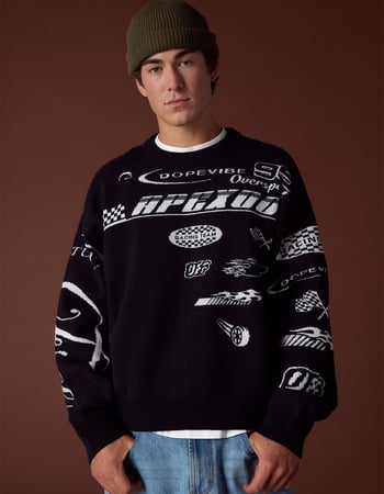 RSQ Mens Graphic Sweater Alternative Image