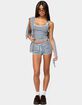 EDIKTED Lillian Striped Knit Shorts image number 4
