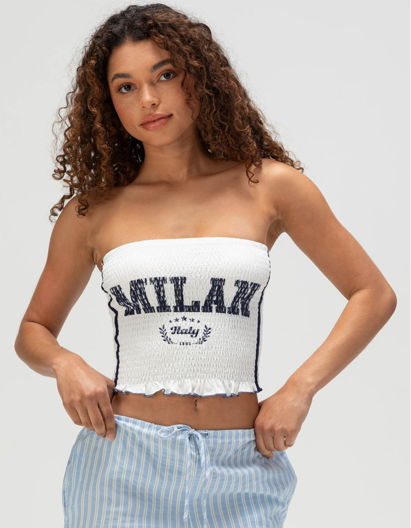 RSQ Womens Smocked Milan Tube Top image number 0