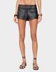 EDIKTED Kaylan Grommet Faux Leather Shorts image number 1