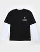 THE WILD COLLECTIVE Las Vegas Raiders Mens Long Sleeve Boxy 2fer Tee image number 2