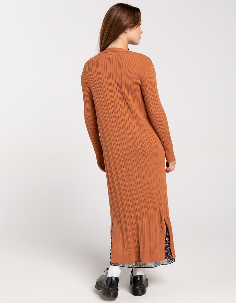 POOF Womens Ribbed Cardigan image number 2