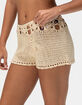 DAMSEL Crochet Womens Cover-Up Shorts image number 3