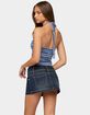 EDIKTED Twist Front Cutout Striped Halter Top image number 3