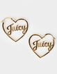 JUICY COUTURE Heart Script Hoop Earrings image number 1