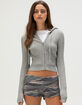 RSQ Womens Cable Knit Zip-Up Sweater image number 1