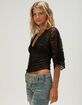 WEST OF MELROSE Womens Lace Top image number 3