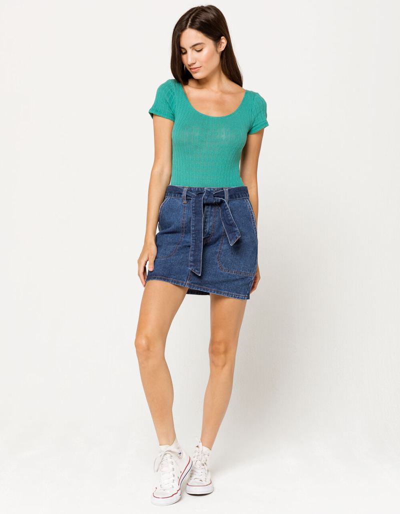 BILLABONG Live Simple Indigo Denim Skirt image number 1