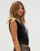 TRUE RELIGION Crystal Winged Heart Womens Baby Tee image number 3