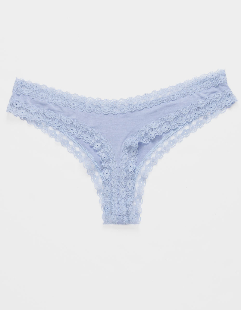 FULL TILT Lace Trim Thong image number 1