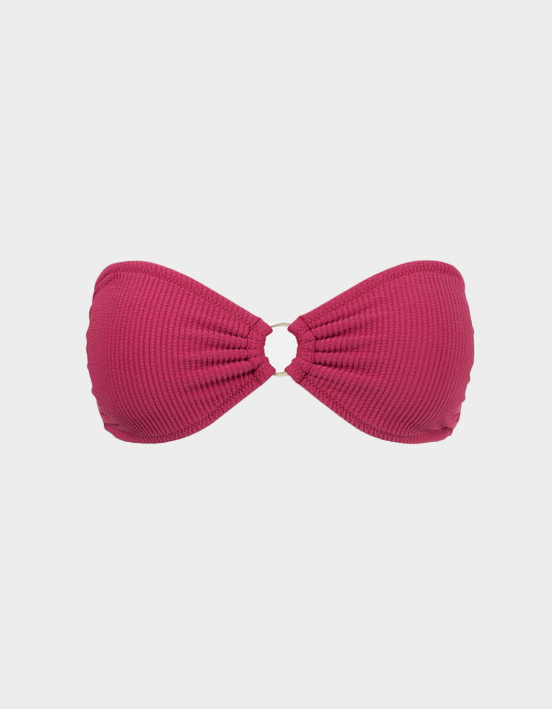 RHYTHM Isla Rib Ring Bandeau Womens Bikini Top image number 5