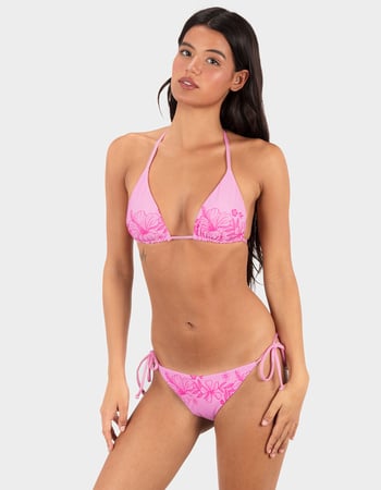 HURLEY Tropical Blooms Tie Side Womens Cheeky Bikini Bottoms Primary Image