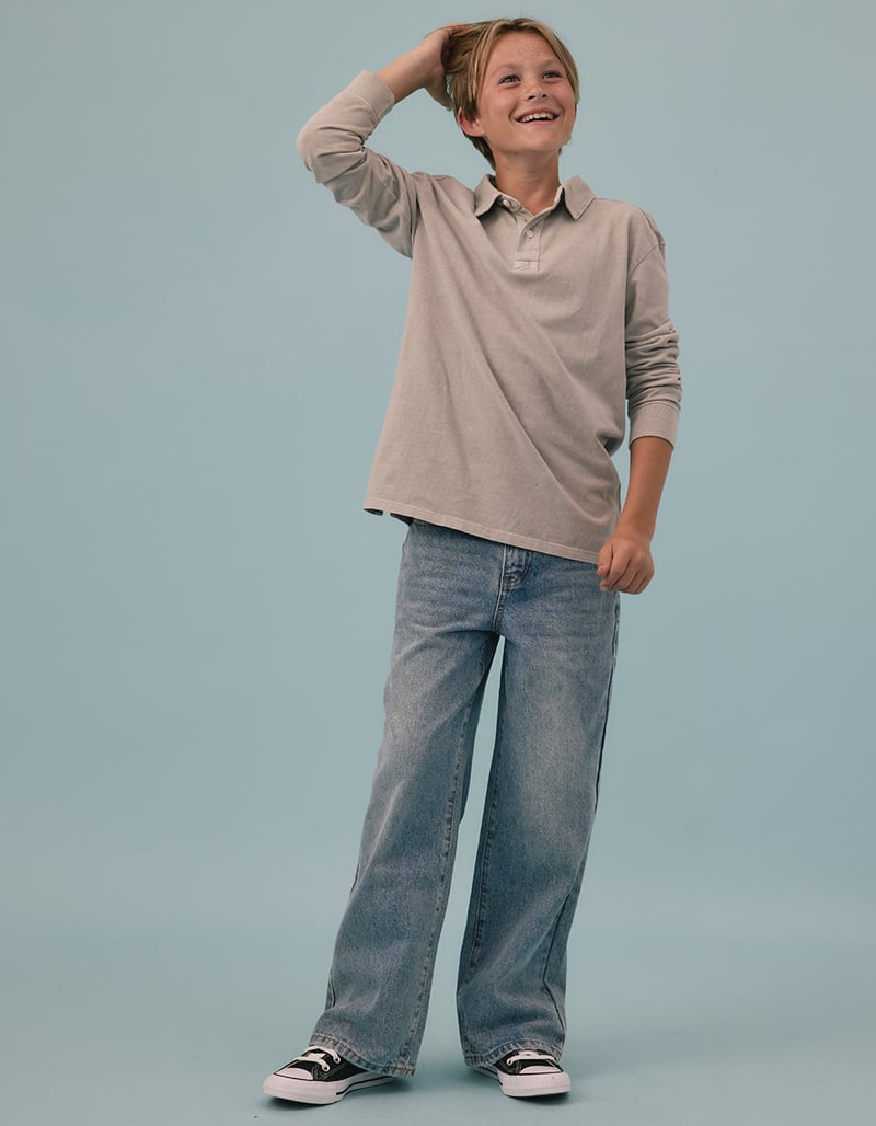 RSQ Boys Extra Baggy Embroidered Jeans image number 8