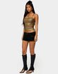 EDIKTED Anaia Metallic Ribbed Tank Top image number 4
