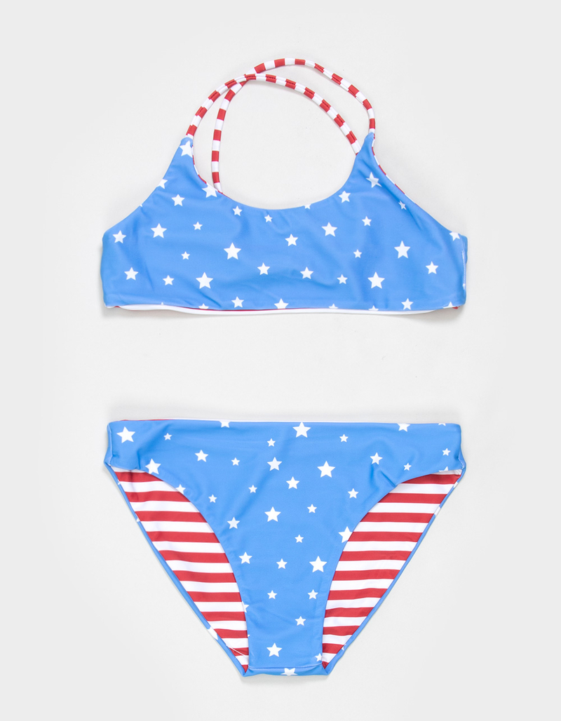 FEATHER 4 ARROW Waverly Girls Reversible Bralette Bikini Set image number 0