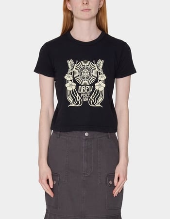 OBEY Peace Now Butterfly Womens Tee Primary Image