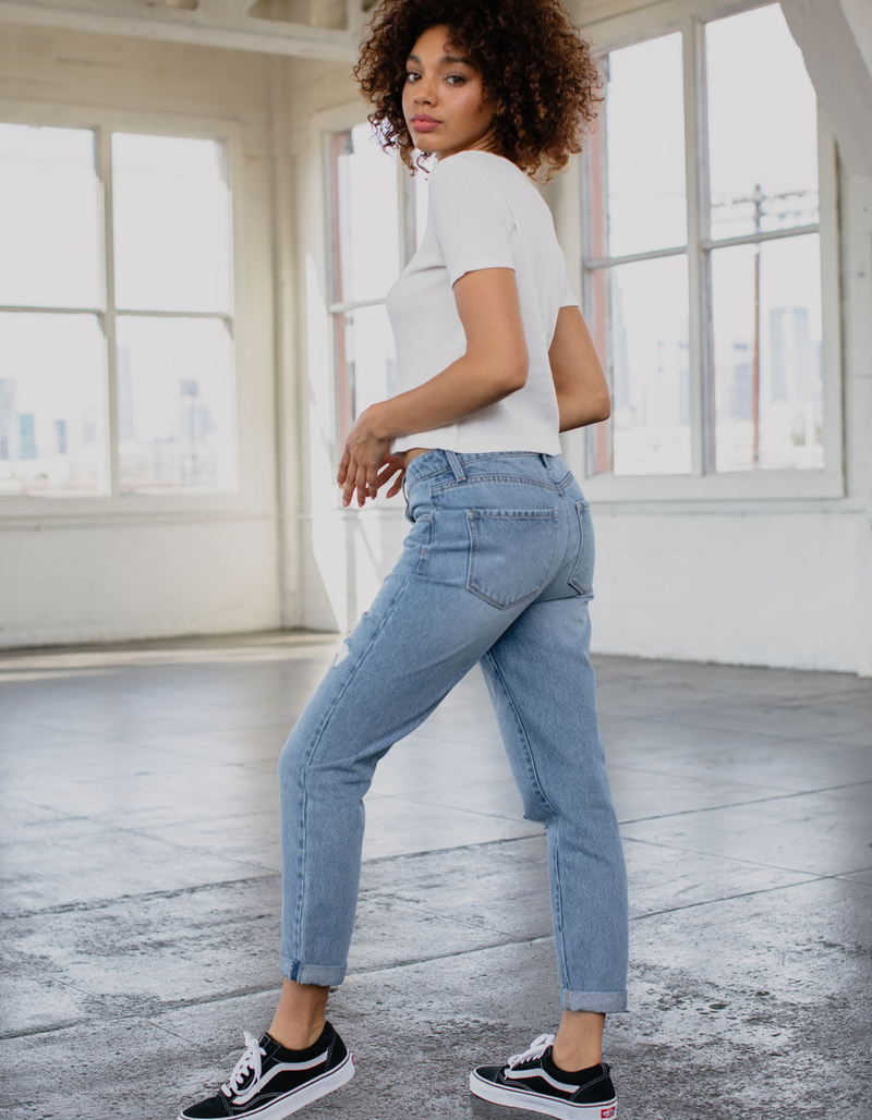 RSQ Boyfriend Medium Blast Womens Ripped Jeans image number 2