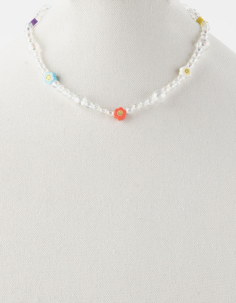 FULL TILT Bubble Pearl Flower Novelty Necklace image number 1