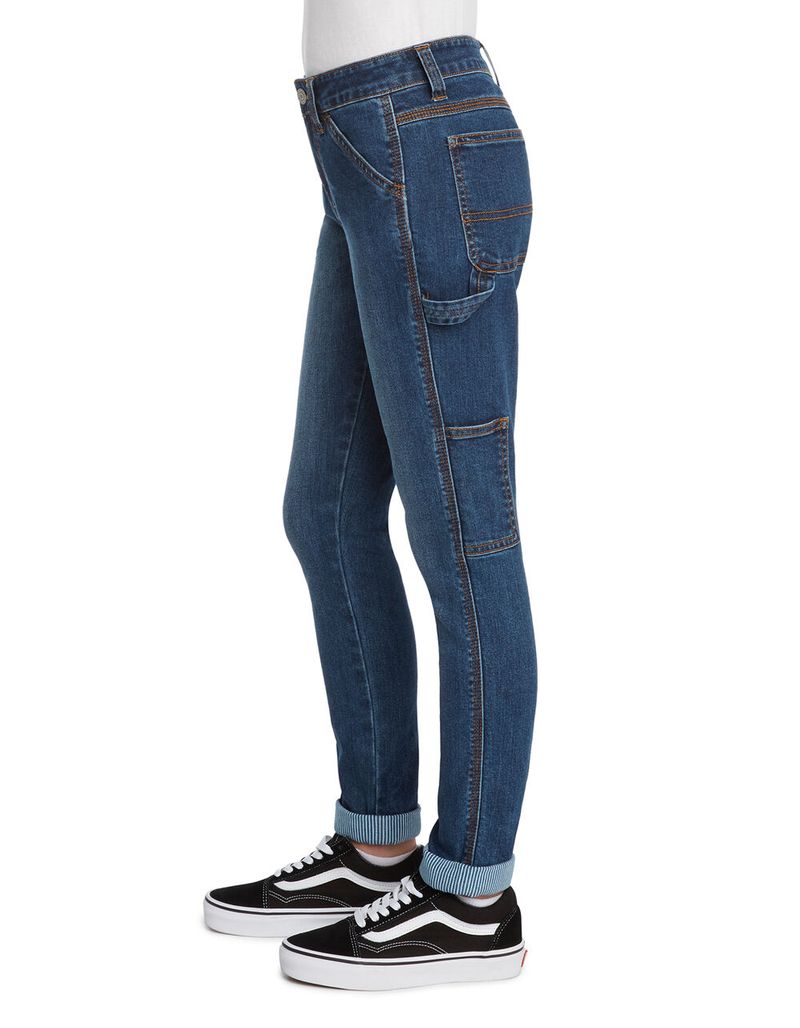 DICKIES Denim Girls Carpenter Pants image number 4
