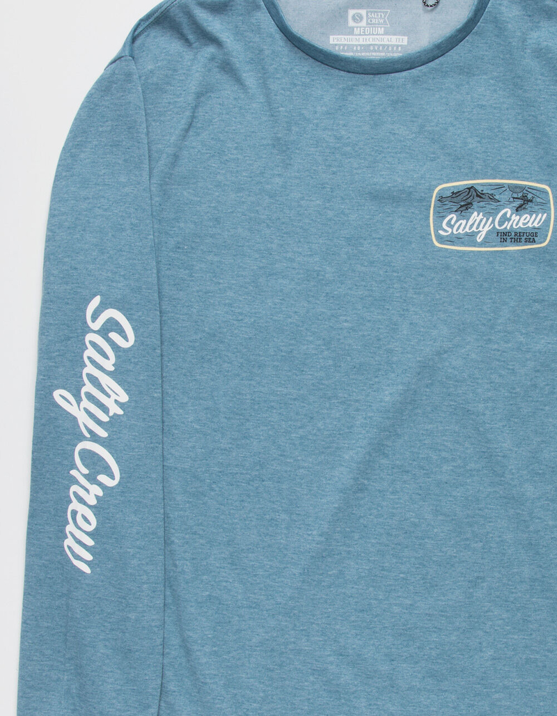 SALTY CREW Tuna Isle Mens Light Blue Technical T-Shirt image number 2