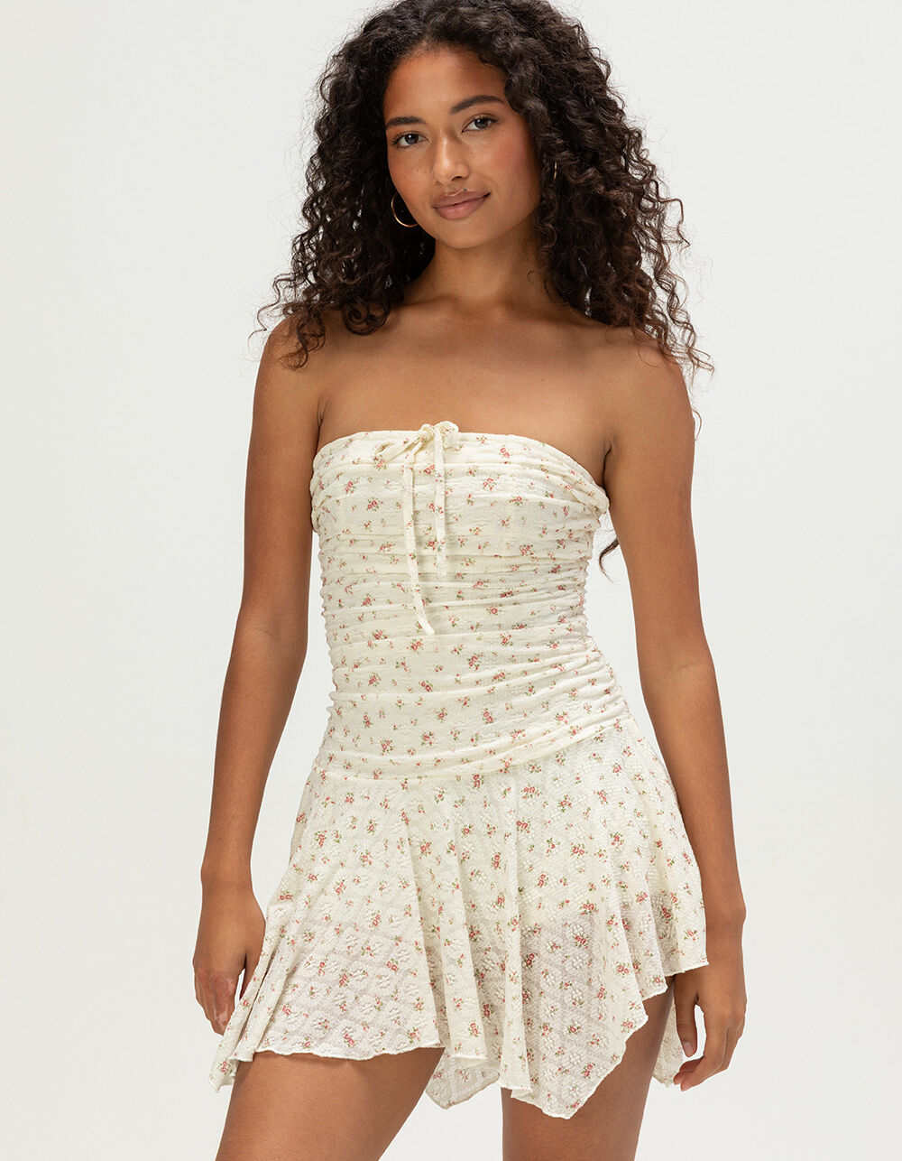 RSQ Womens Floral Tube Dress - Cream Combo | Tillys