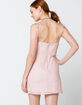 COTTON CANDY LA Textured Pink Wrap Dress image number 3