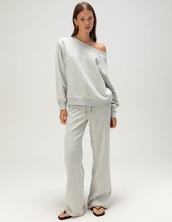 ROXY Wave Break Womens Off The Shoulder Sweatshirt Alternative Image