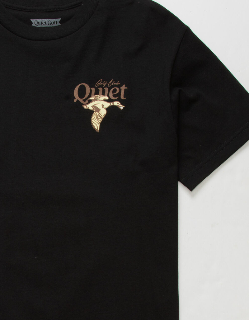 QUIET GOLF CLUB Flocking Black T-Shirt image number 3