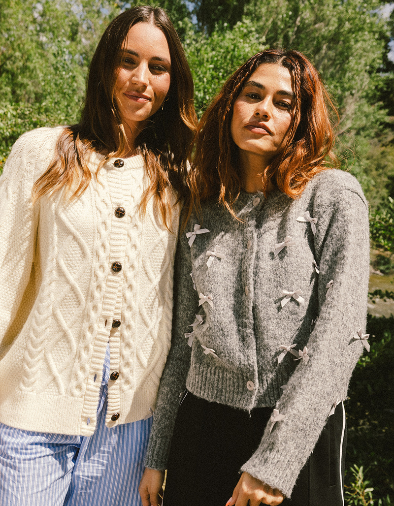 RSQ Womens Multi Bow Crewneck Cardigan image number 6
