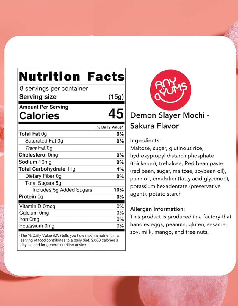 DEMON SLAYER Sakura Mochi Soft & Chewy Rice Cake image number 4