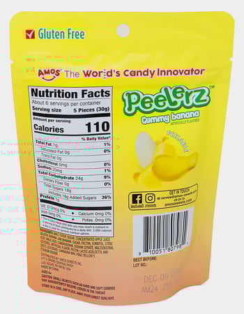 PEELERZ Peelable Banana Gummy Candy Alternative Image