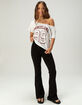 TILLYS Womens Crossover Flare Pants image number 1