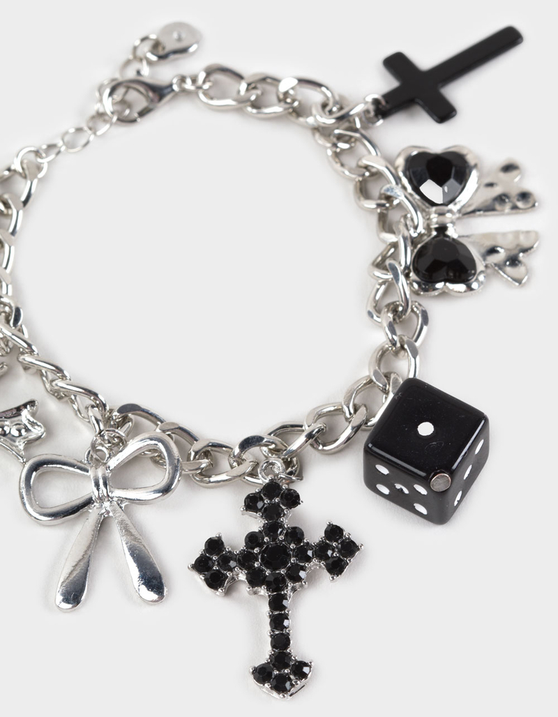 FULL TILT Cross/Star/Bow Charm Bracelet image number 1