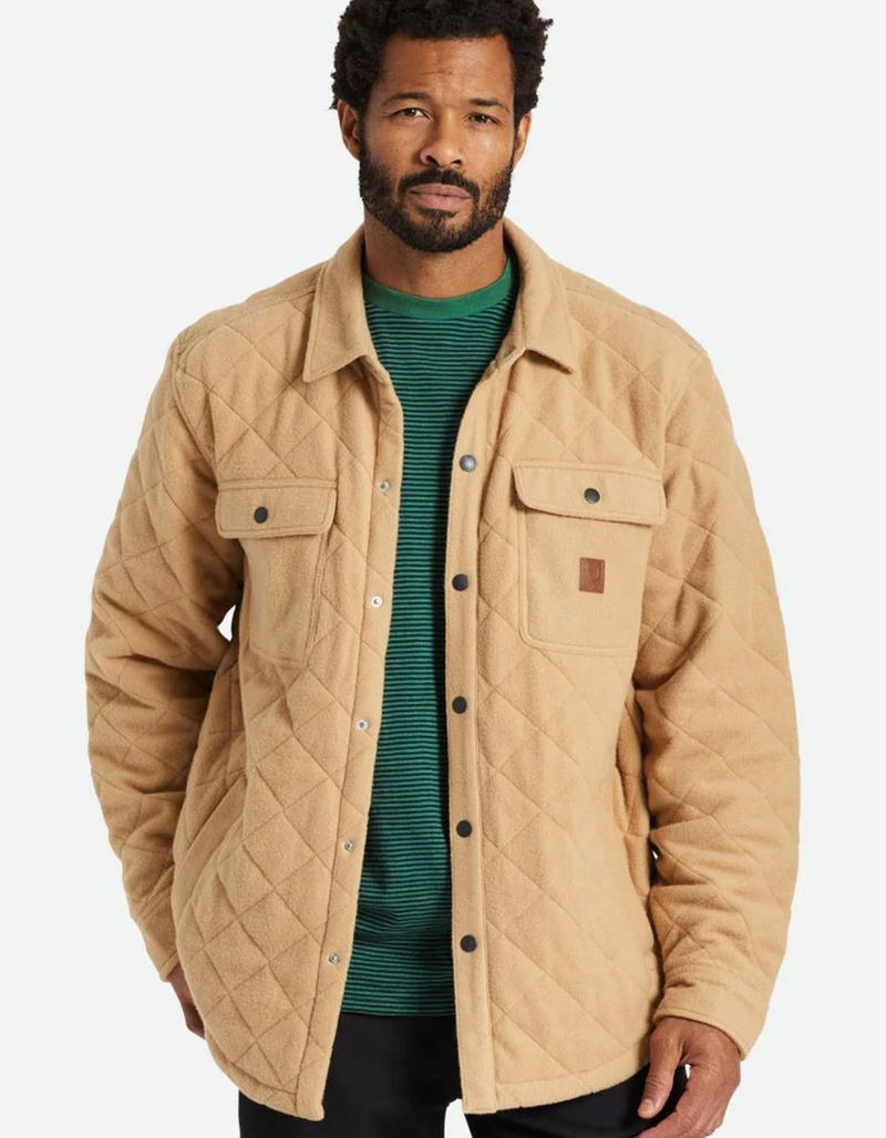 BRIXTON Cass Quilted Fleece Mens Jacket image number 1
