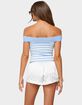 EDIKTED Deni Off Shoulder Striped Knit Top image number 3
