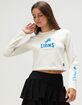 THE WILD COLLECTIVE Detroit Lions Womens Long Sleeve Baby Tee image number 1