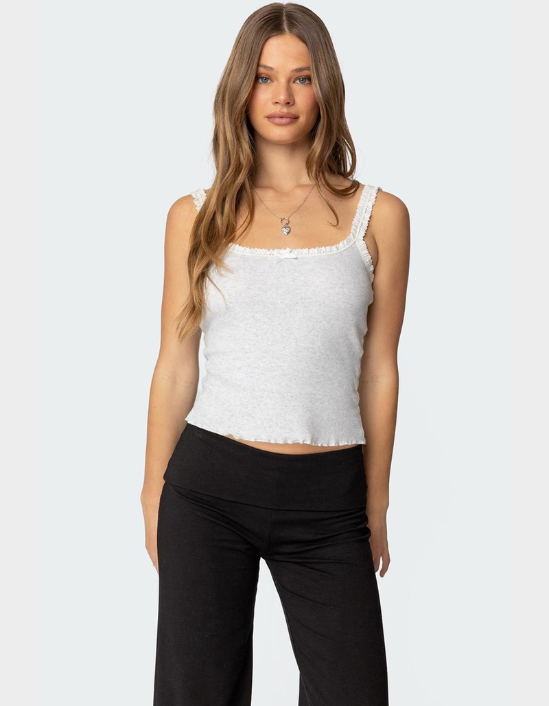 EDIKTED Teagan Ribbed Tank Top image number 0