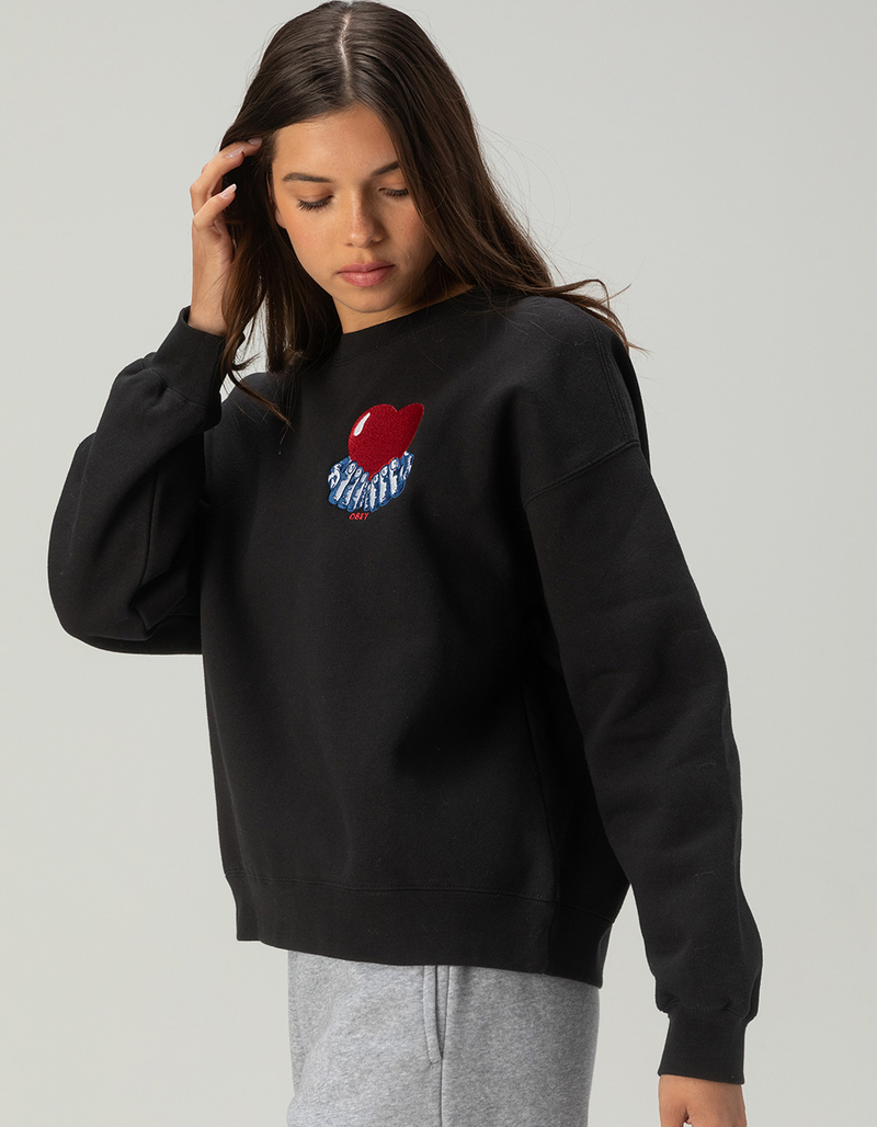 OBEY Heart Womens Crewneck Sweatshirt image number 2