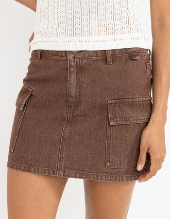 RHYTHM Cargo Womens Denim Mini Skirt Alternative Image
