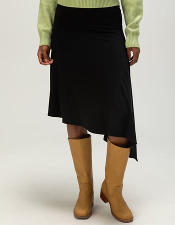FULL TILT Womens Asymmetric Midi Skirt Alternative Image