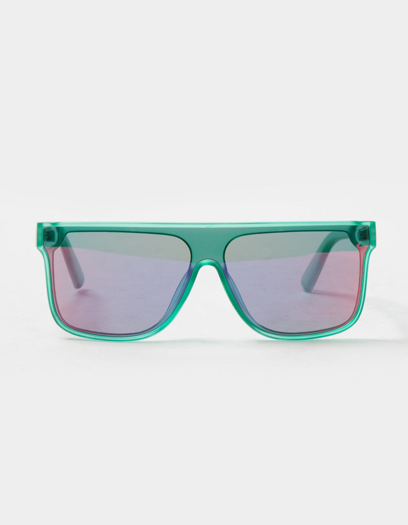 BLUE CROWN Matte Crystal Shield Sunglasses image number 1