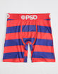 PSD Red & Blue Stripes Mens Boxer Briefs image number 1
