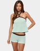 EDIKTED Loli Ring Contrast Knit Halter Top image number 1