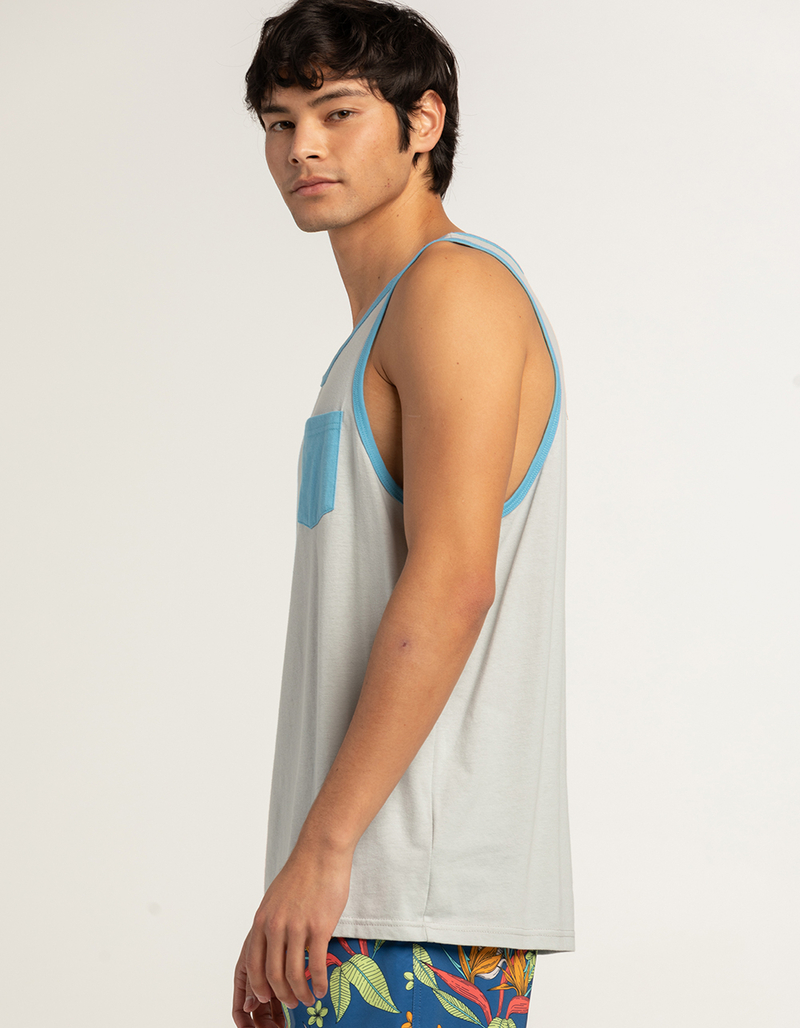 BLUE CROWN Mens Solid Pocket Tank Top image number 2