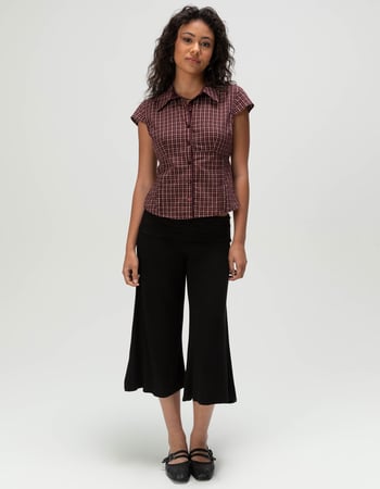 RSQ Womens Button Up Shirt Alternative Image