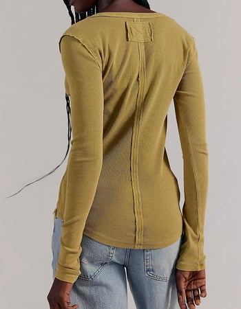 FREE PEOPLE Jamie Womens Long Sleeve Henley Top Alternative Image