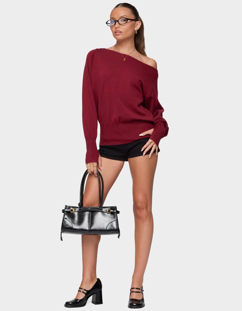 EDIKTED Off Shoulder Oversized Sweater image number 4