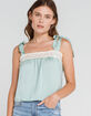 WEST OF MELROSE Ride Or Tie Sleeve Satin Womens Top image number 1